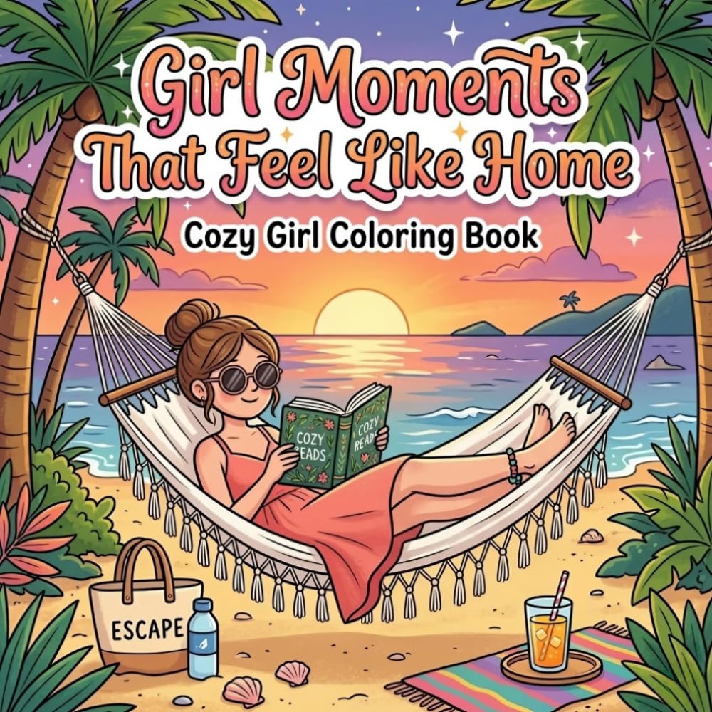 Girl Moments That Feel Like Home: A Cozy Coloring Book of Everyday Girl Life, Calm Moments, and Gentle Comfort