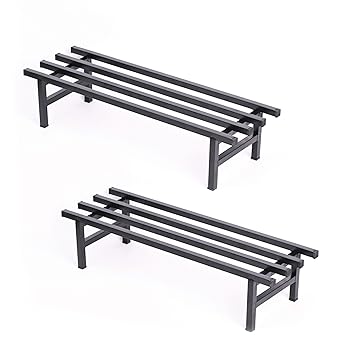 UGAOO Elevate Square Tube Plant Stand (Set of 2) | Heavy Duty Iron Pot Stand for Balcony, Home Decor, Indoor and Outdoor Use (Black) - image, photos