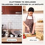 2 Pcs Cutting Board Organizer Rack, Bakeware Organizers for Cabinets, Black Cutting Boards storage Rack, Metal Cutting Board Organizer for Cutting Boards, Cookware, Baking Sheets