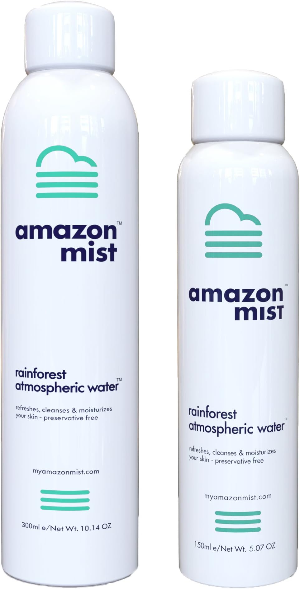 Amazon Mist truly unique Life-Giving Atmospheric Water sourced from the Amazonia Lower Clouds- Spray Bottle Facial Mist Body Spray Spa Water- Great helping to Relieve Itching, Irritation and Dryness on Any Skin Type. Also to Moisturize, Set or Enhance Makeup. NO OTHER WATER IS FORMED WITH THE PUREST OXYGEN AND 100% ORGANIC POTASSIUM RELEASED BY RICHEST FLORA ON EARTH. NO CHEMICAL NO ADDITIVES (Storm Pack 150 ml + 300 ml)