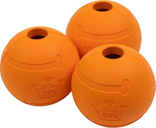 Chew King Perro 2.5 pulgadas sabor tocino bolas de goma paquete 3 razas grandes