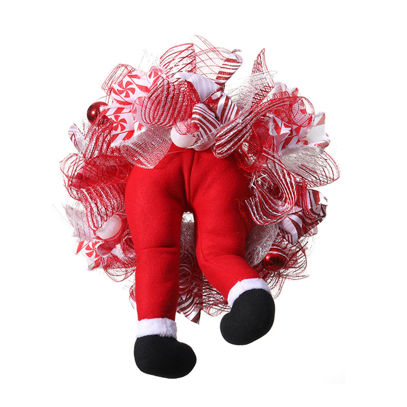 Tsophreniq Body Christmas Tree Decorations Burlap Garland Decoration Burlap Pose-able Plush Legs for Tree Leg Wreath