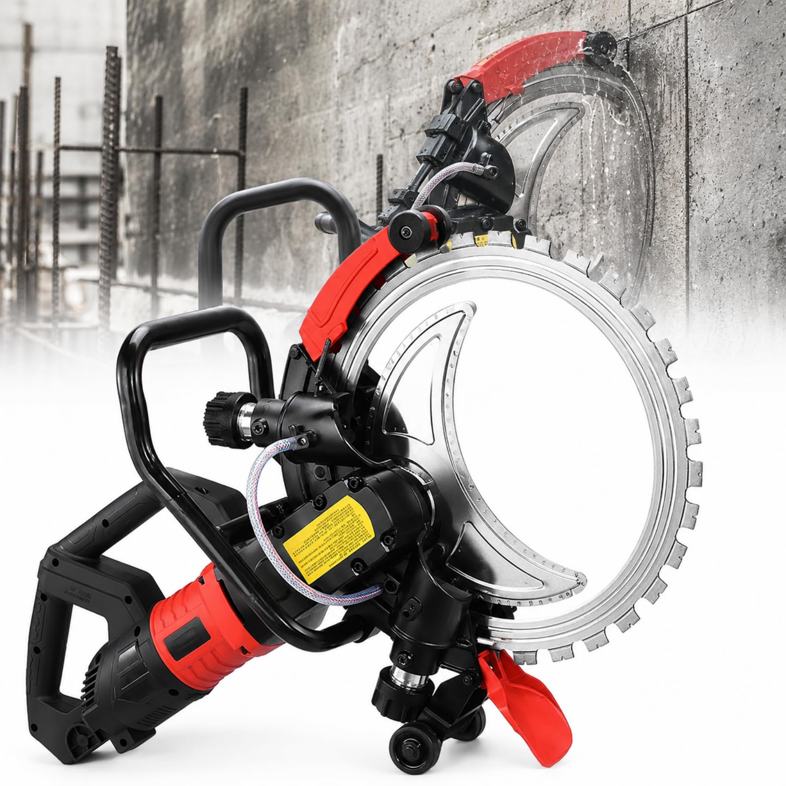 HCAUYNN 9500W Electric Concrete Saw, 11.4in Deep Cut Wall Cutting Machine with Water Pump for Masonry Brick and Stone