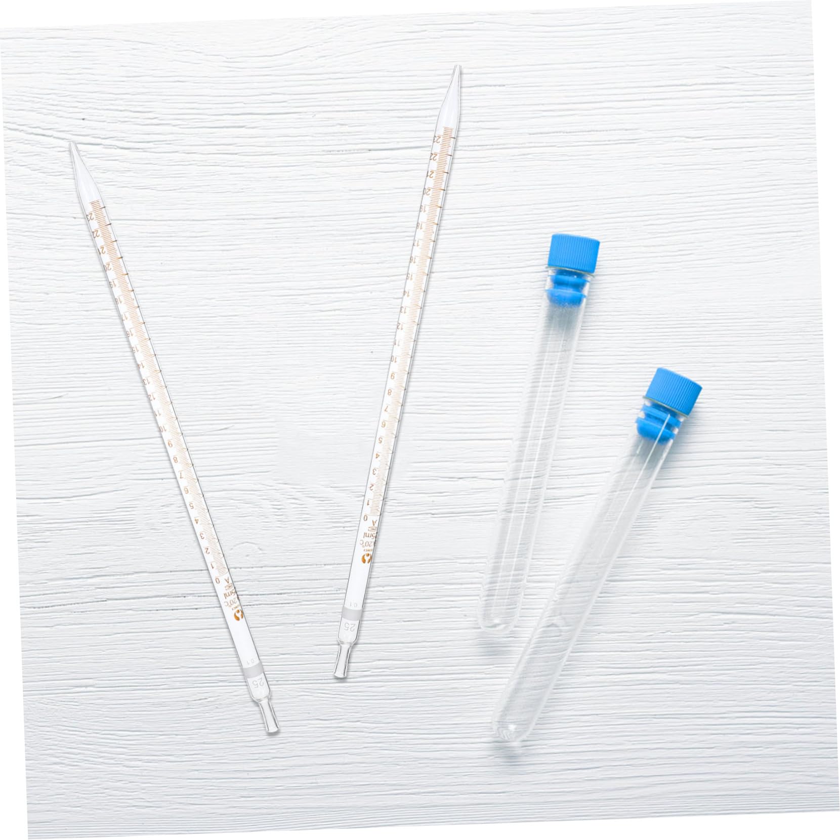 Pipetta Graduata in Vetro 25ml 20 Pezzi da Laboratorio | Scale Graduate, Formato Portatile, Dispositivo Calibrato per Misurazione