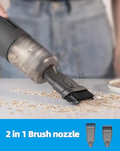 Miniatura 4 de Brigii Aspiradora de pelo para mascotas con herramienta para el cabello antienredos, aspiradora inalámbrica para automóvil, aspiradora de mano de 18