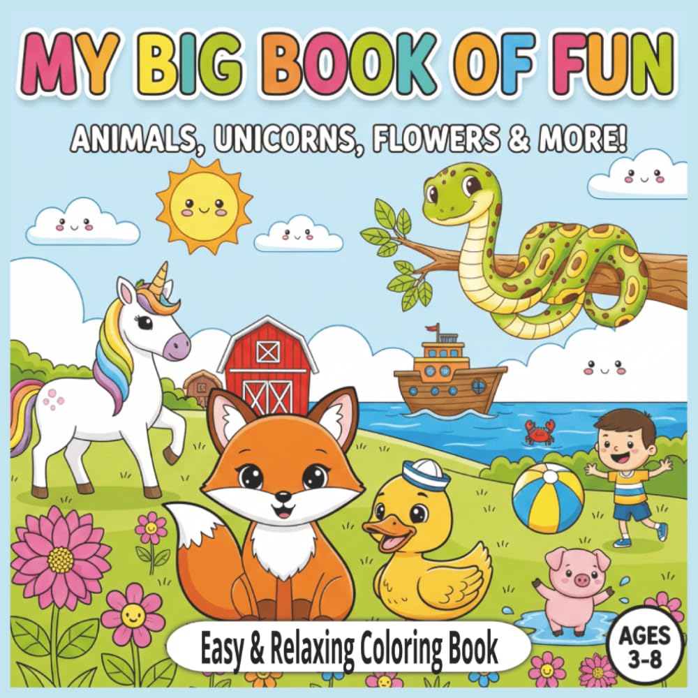 My Big Book of Fun Coloring Pages: Easy & Relaxing Coloring Book