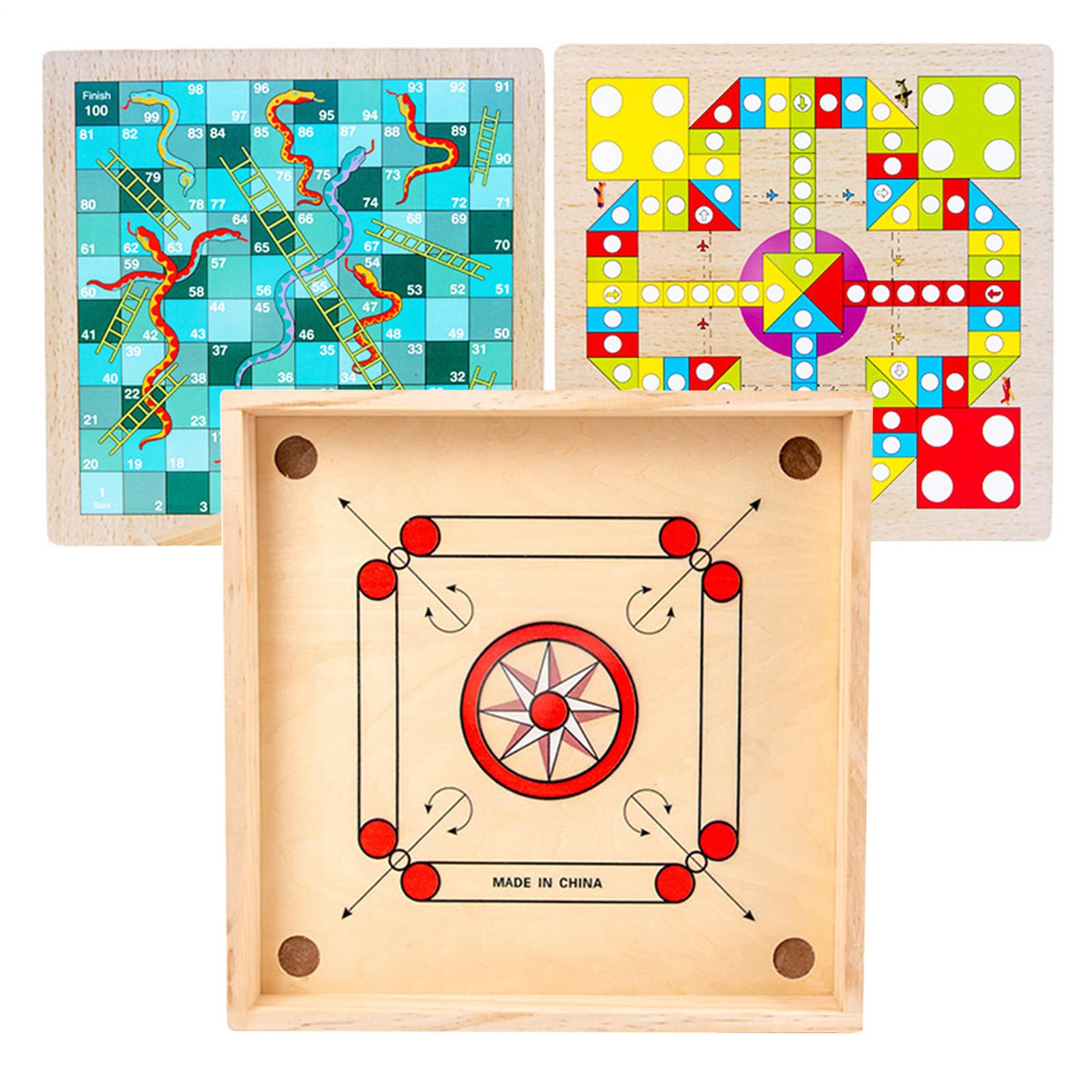 Set di Giochi da tavolo - Giochi in Legno di Colpo Classico con Angolo | Superfici Lisce educative, Famiglia Gamma per e Amanti