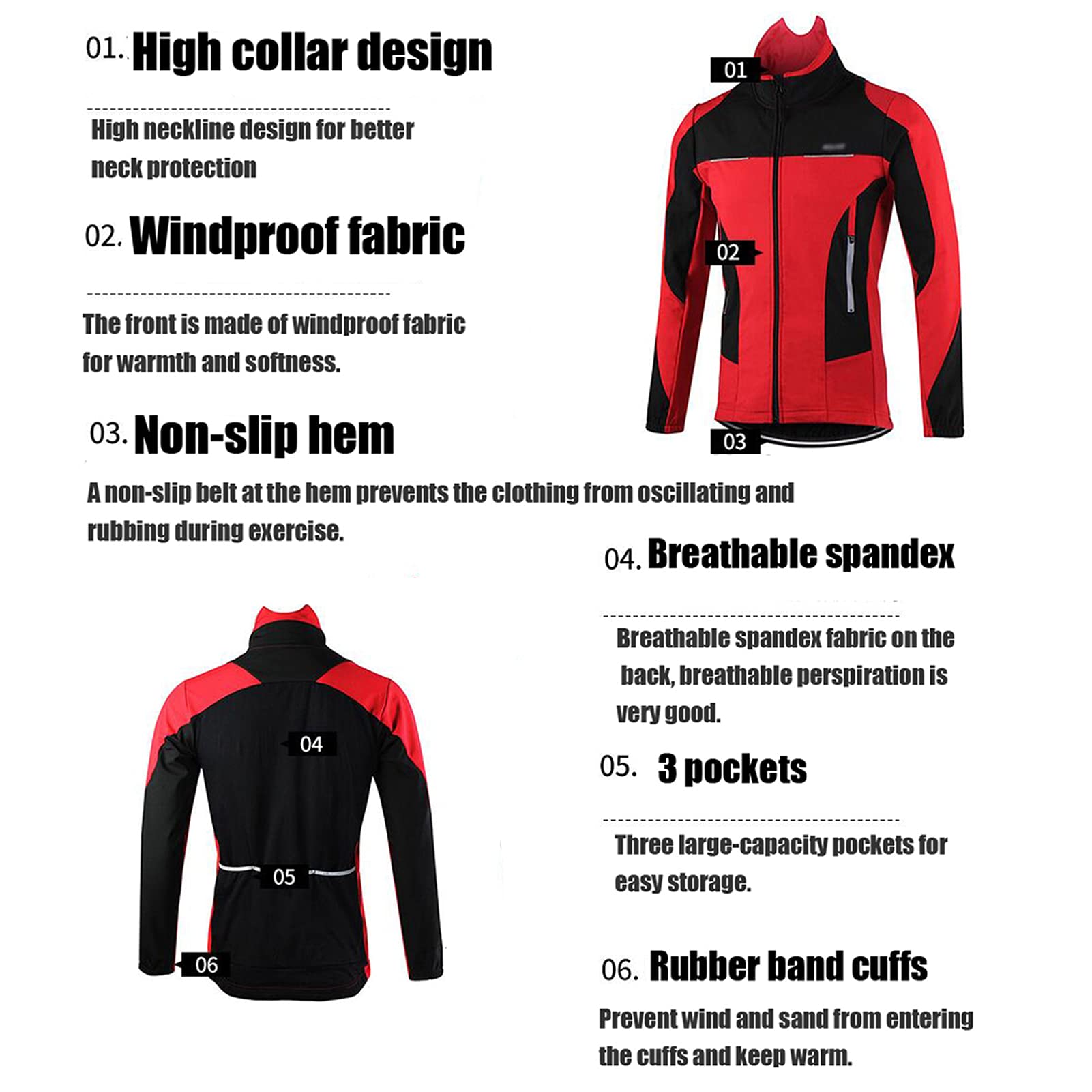 Chaqueta De Ciclismo Para Hombre, Impermeable Resistente Al Viento Y Cálida Polar MTB Ropa De Ciclismo, Chaqueta De Otoño E Invierno Para Correr