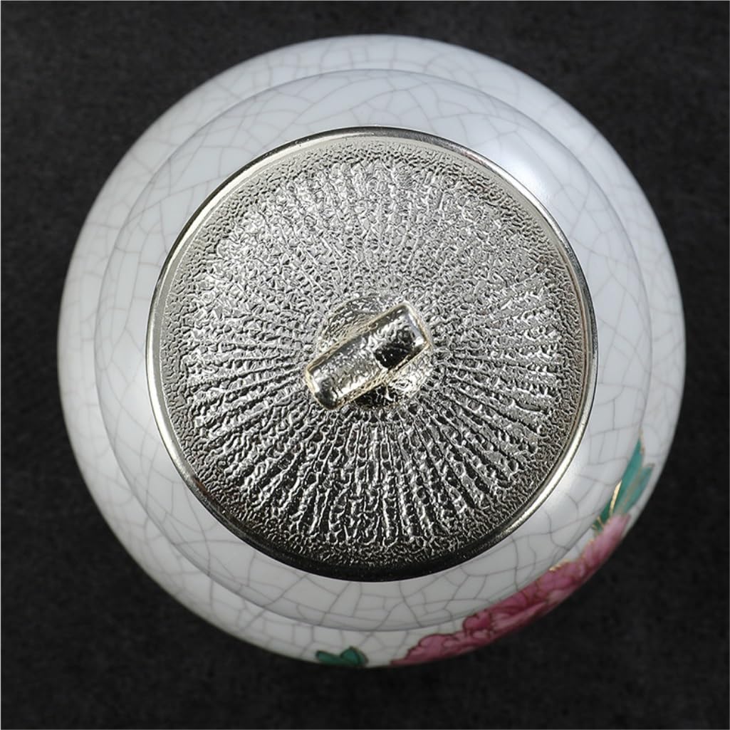 CMBSSTFC Słoik na cukier Ceramiczny zbiornik do przechowywania sypkiej herbaty Mały przenośny podróżny Pu'er Ceramiczny szczelny zbiornik na herbatę czerwoną i zieloną Zbiornik na herbatę z