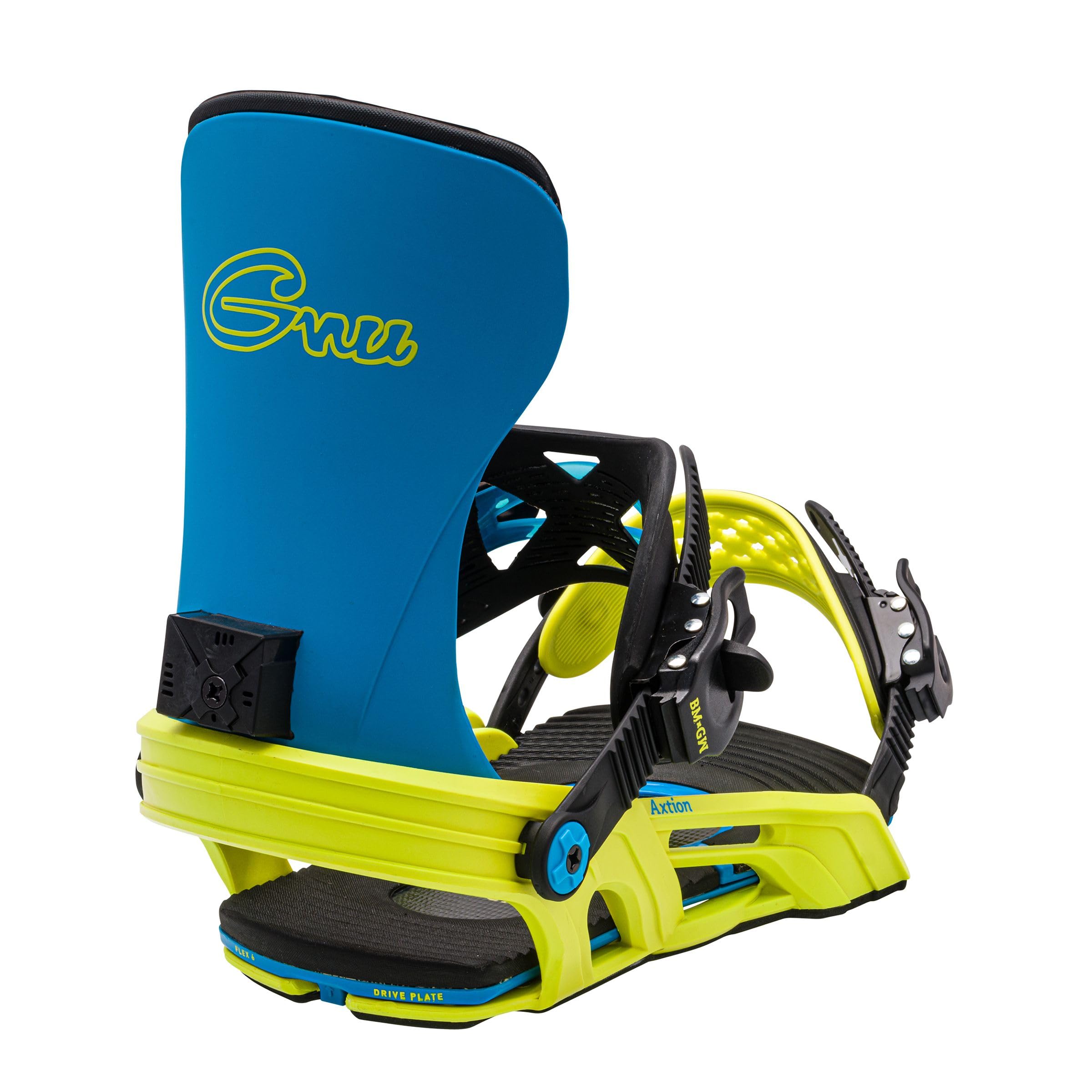 Bent Metal Axtion Mens Snowboard Bindings, L, Blue/Green