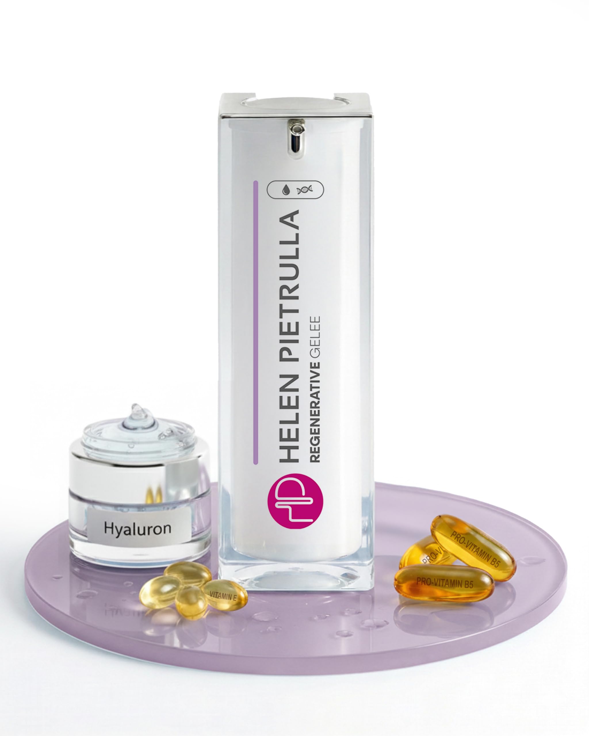 Helen Pietrulla Hyaluron Gesichtsserum - Feuchtigkeitsserum mit Hyaluronsäure & Provitamin B5 - Anti-Aging für trockene Haut - Fältchen aufpolstern & Hautregeneration | Regenerative Gelee - 30 ml