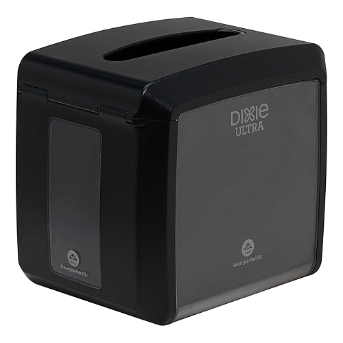 Dixie Ultra Tabletop Interfold Napkin Dispenser by GP PRO (Georgia-Pacific), Black, 54527A, Holds 275 Napkins, 7.600" W x 6.100" D x 7.200" H - Black
