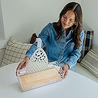 Vista 4 de Farmhouse Ironing Board Hanger Wall Mount or Over the Door - Universal Laundry Room Ironing Board Holder Caddy with Iron Holder Shelf - Adjustable