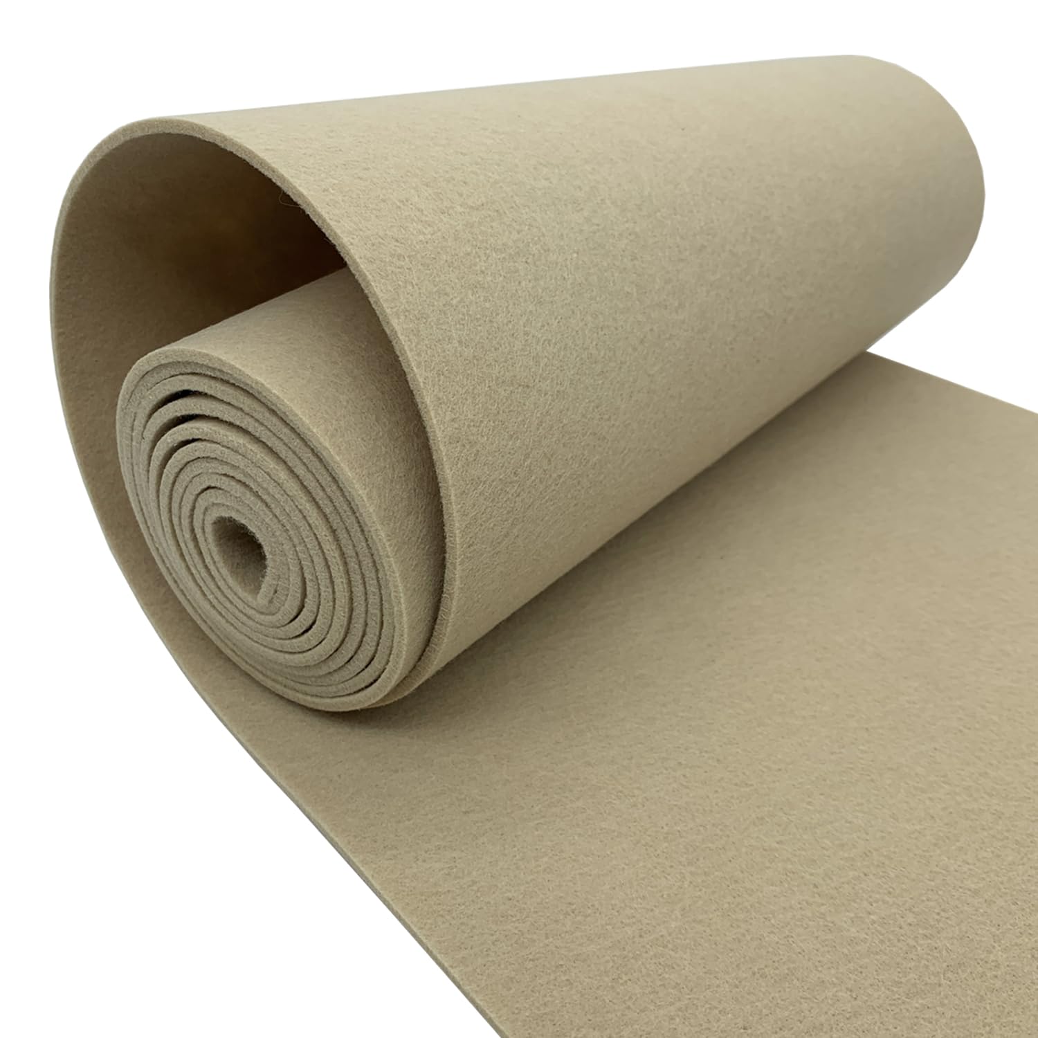 aufodara Filzrolle Filzstoff 30cm x 250cm x 3mm Polyester Filz für DIY Aufbewahrungstasche Filzunterlage Patchwork Nähen Basteln Handwerken Dekoration (Beige)