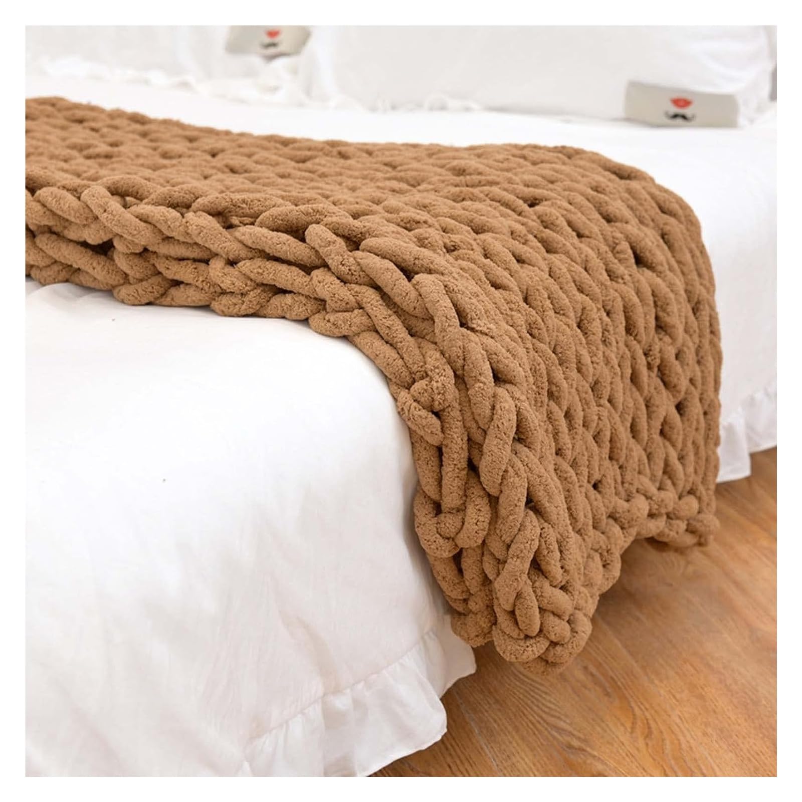 Coperta Da Tiro A Maglia Grossa Coperta In Filato Di Ciniglia Coperta Lavorata A Maglia Coperta Fatta A Mano In Maglia For Divano Letto Decorazioni For La Casa Coperta Gigante Accogliente E Spessa All