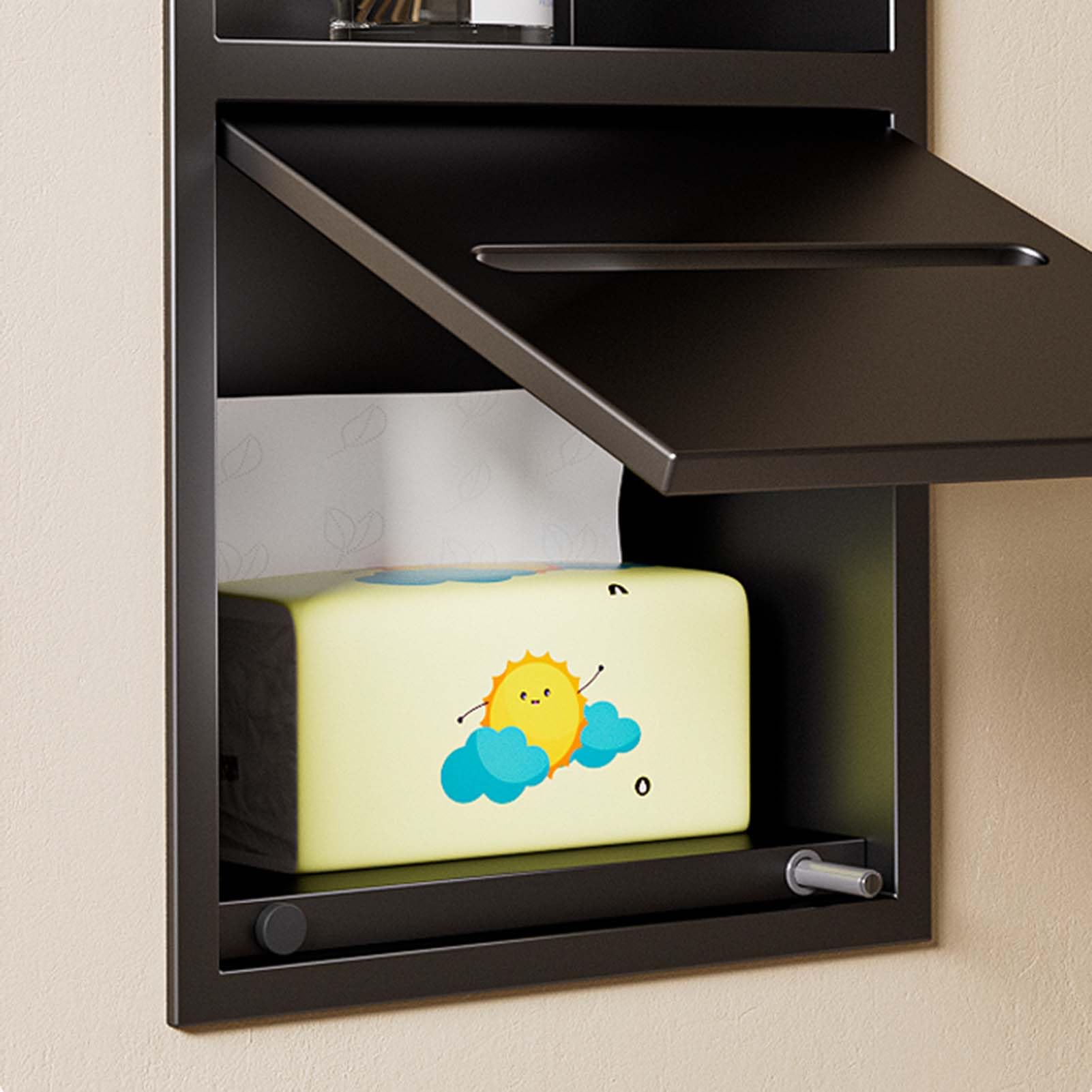 Armadietto da bagno in acciaio inox con mensola, impermeabile, portaoggetti da doccia integrato per articoli da toeletta, carta igienica, organizer per spazi bagno