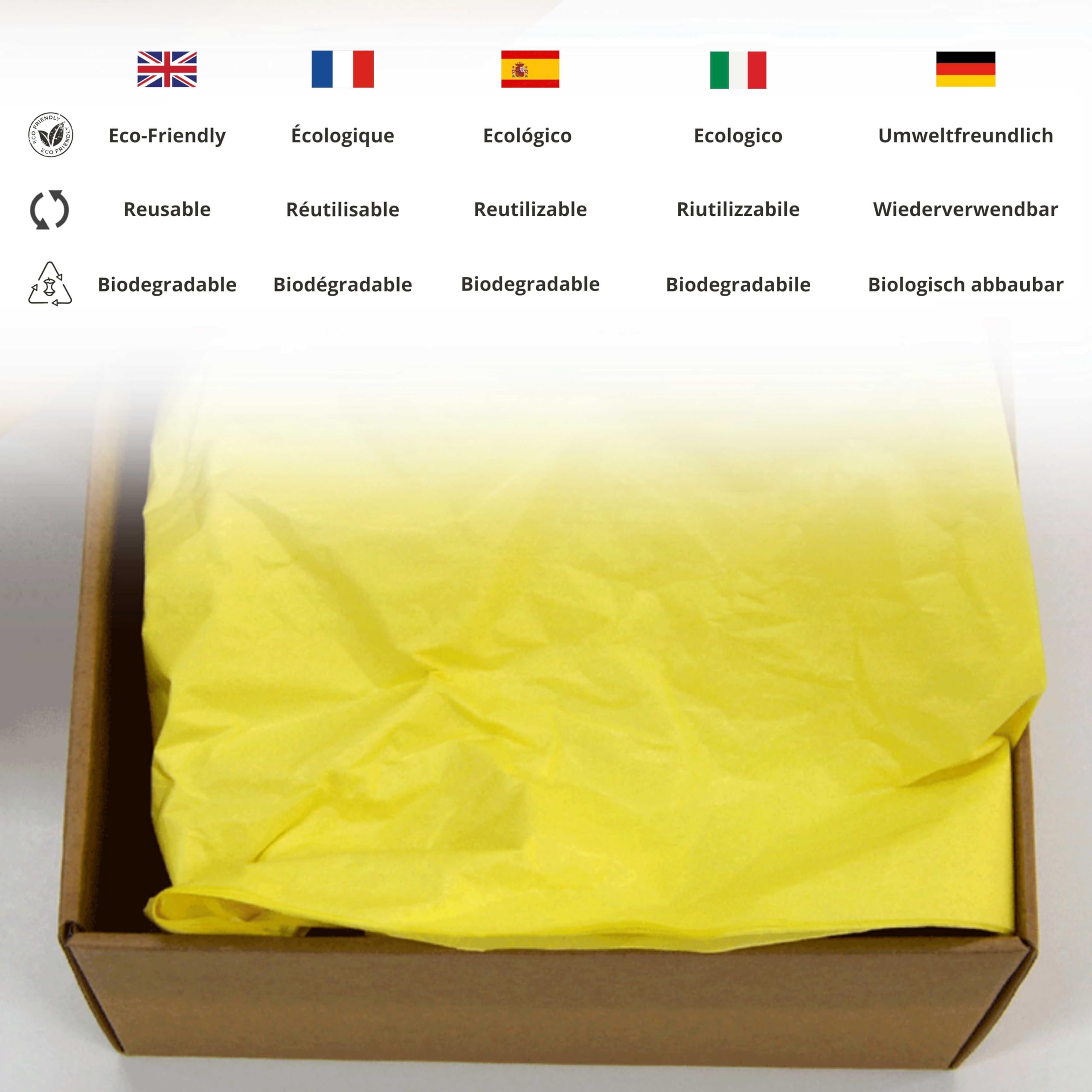 Carta Seta Pastel Yellow (confezione da 500) 50 x 75 cm