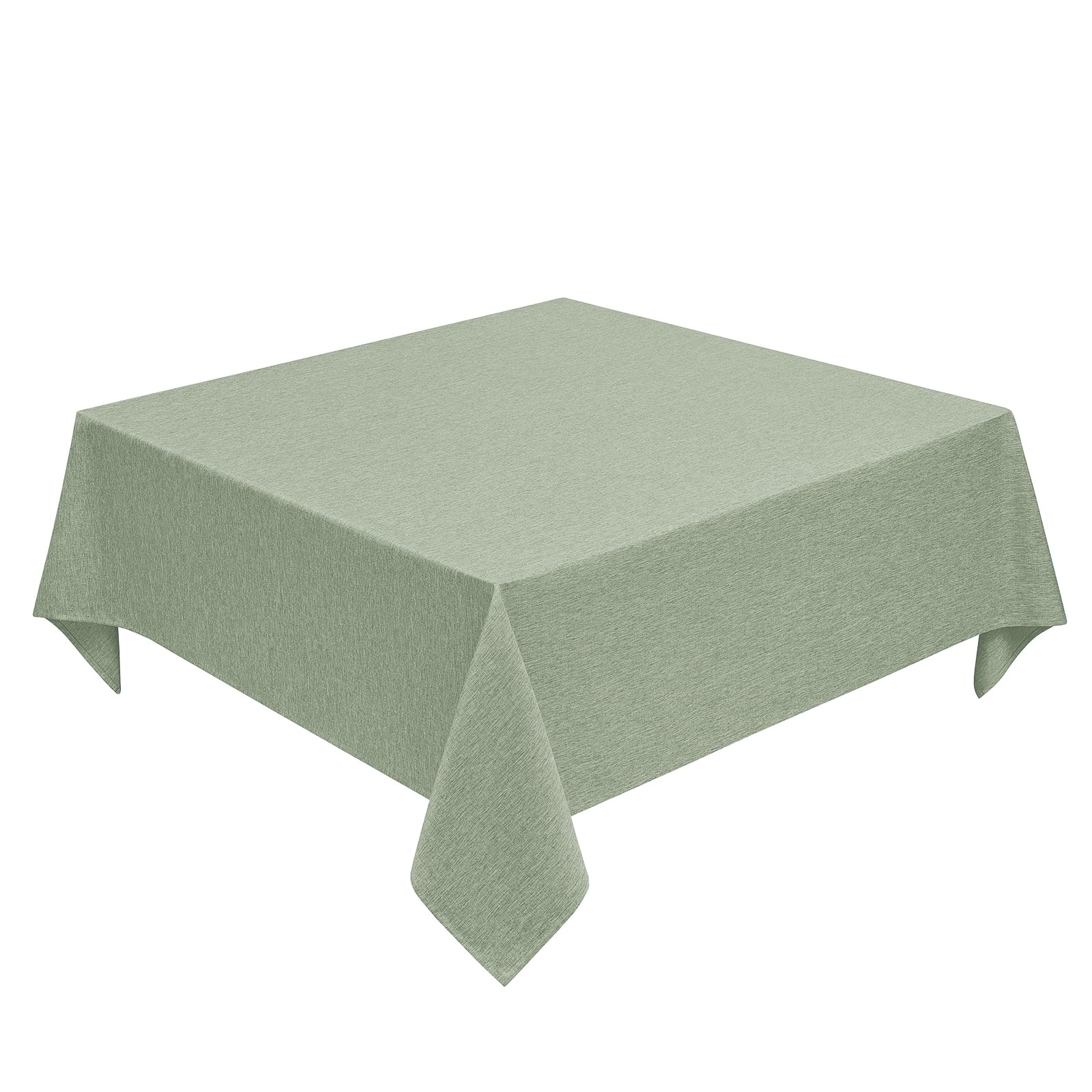 Decorelia Faux Linen Square Tablecloth for Dining Room,Waterproof Texture Decorative Farmhouse Rustic Table Cloth for Indoor Outdoor Party Holiday