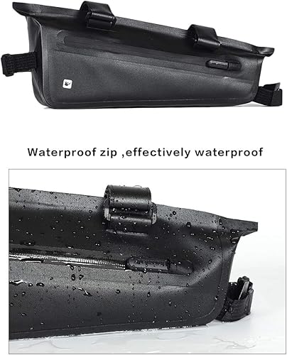 Miniatura 4 de Rhinowalk Bolsa de bicicleta para marco de bicicleta, impermeable, bolsa triangular para bicicleta, bolsa debajo del tubo, accesorios profesionales