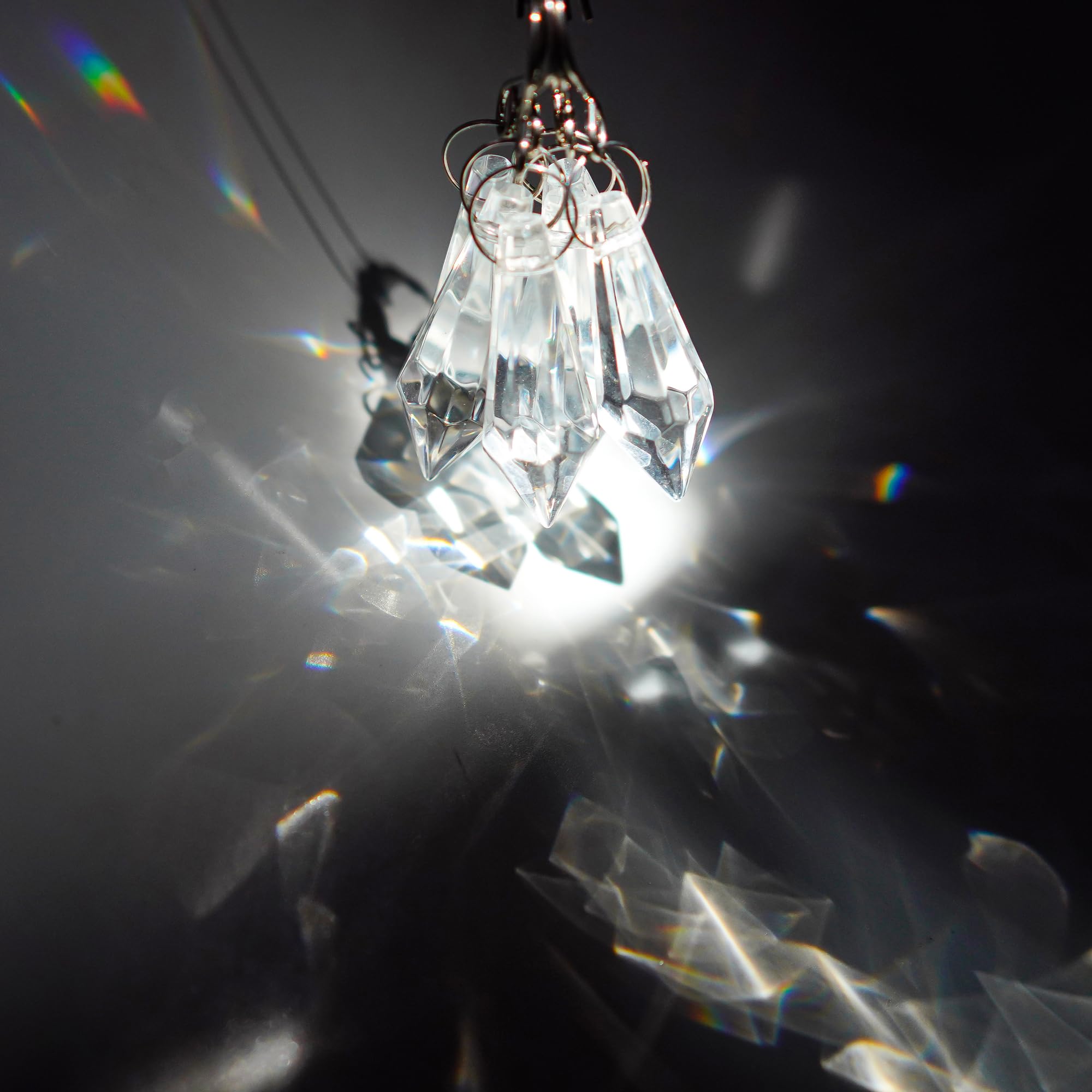 H&D 50pcs 38mm Crystal Icicle Pendant Chandelier Prisms H&D 50pcs 38mm Crystal Icicle Pendant Chandelier Prisms