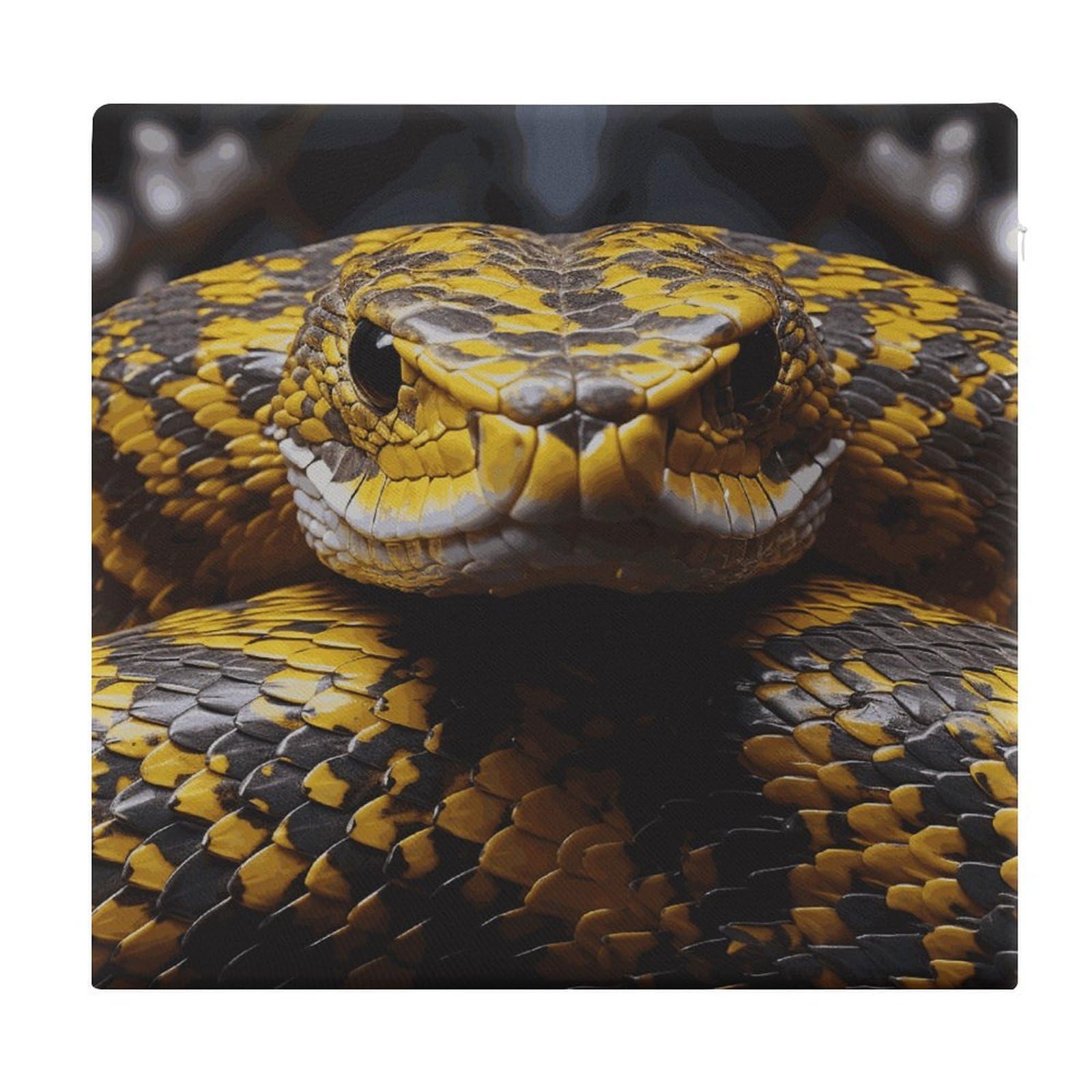 LDGSUPH - yellow snake seat cushions for office chair square cushions soft floor cushions comfortable sofa cushions memory foam pads for