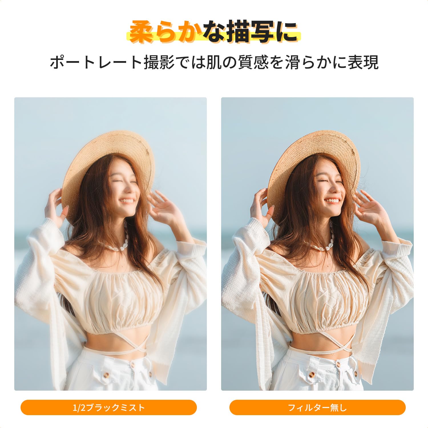 Amazon.co.jp: K&F CONCEPT 62mm ブラックミスト1/2 ソフト効果1/2