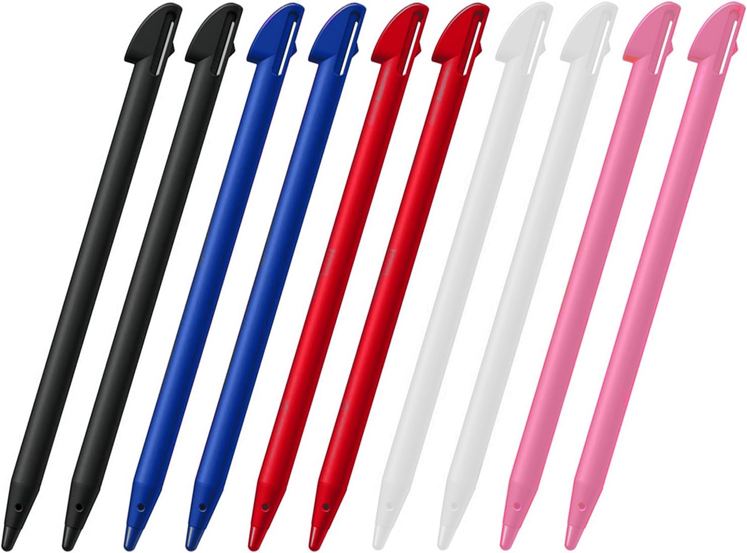10 x Stylus Touch Pen For Nintendo 3DS XL LL Black, White, Pink, Red, Blue (3DS XL, Mix)