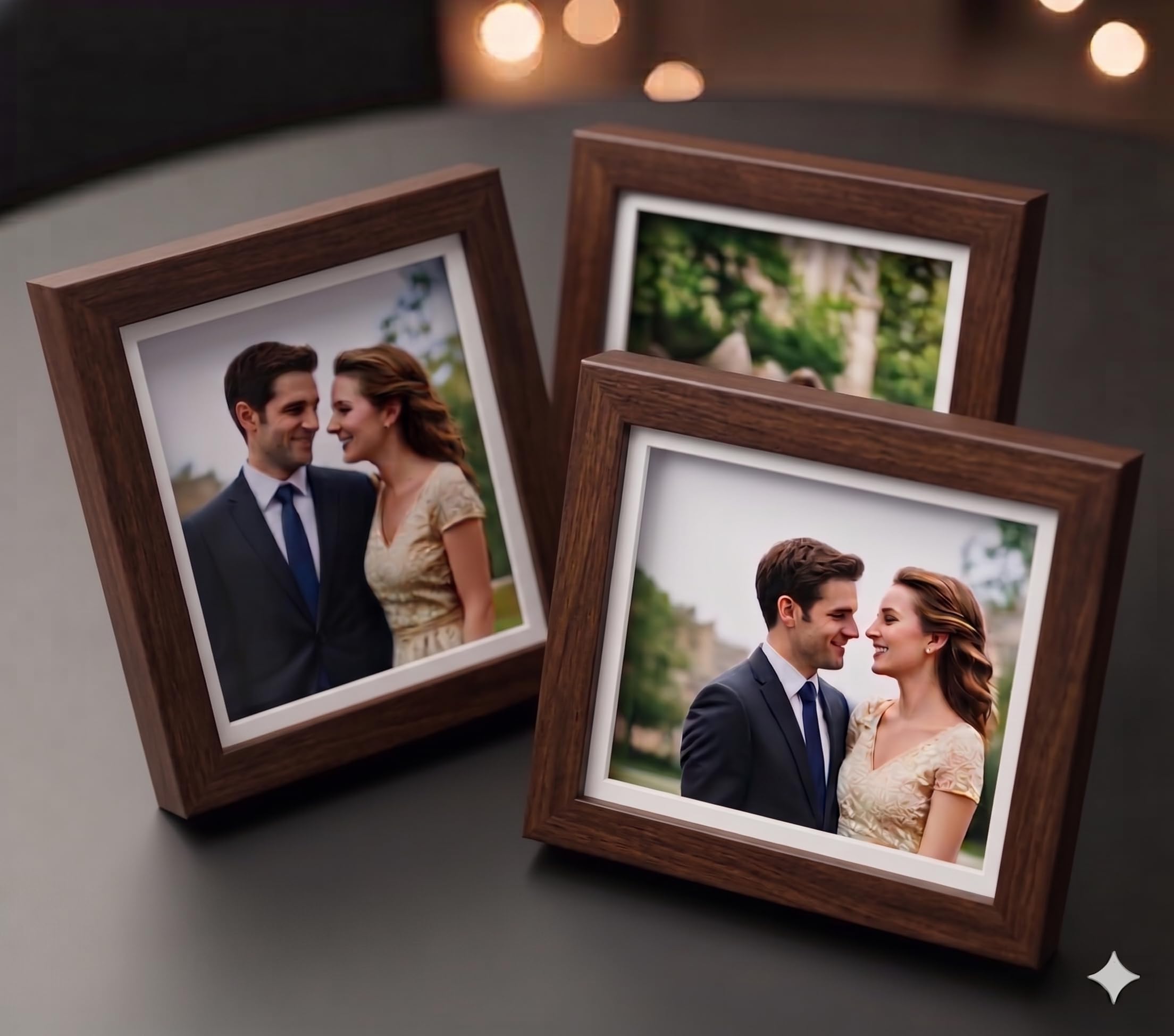 Stuthi Arts Photo Frame, 4x4 Inch, Square Picture Frame with Stand, Table Top Display, Matte Finish, Wood Material (Brown, 4x4 inch)-picture-10