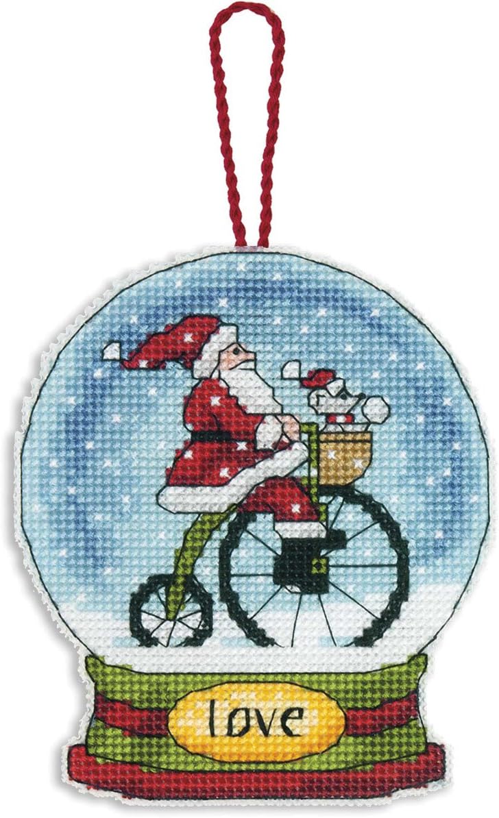 Love Snowglobe Counted Cross Stitch Kit-3.75x4.5 14 Count Plastic Canvas