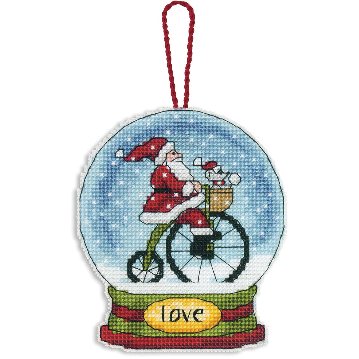 Dimensions Love Snowglobe Counted Cross Stitch Kit-3.75"X4.5" 14 Count Plastic Canvas
