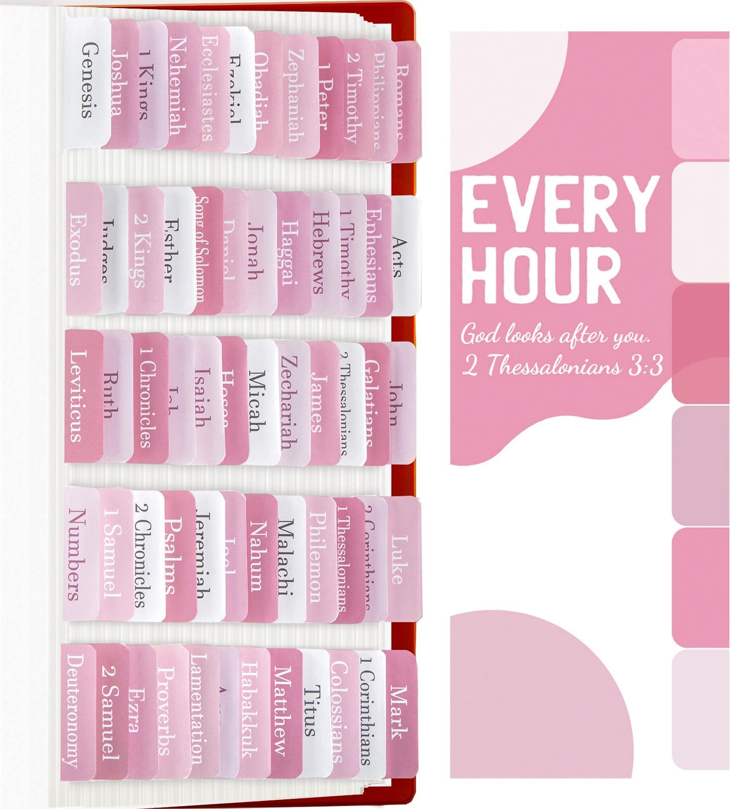 Bible Tabs for Women and Girls,Bible Study Journaling Supplies,Old and New Testament Bible Book Index Tabs for Christian Gift