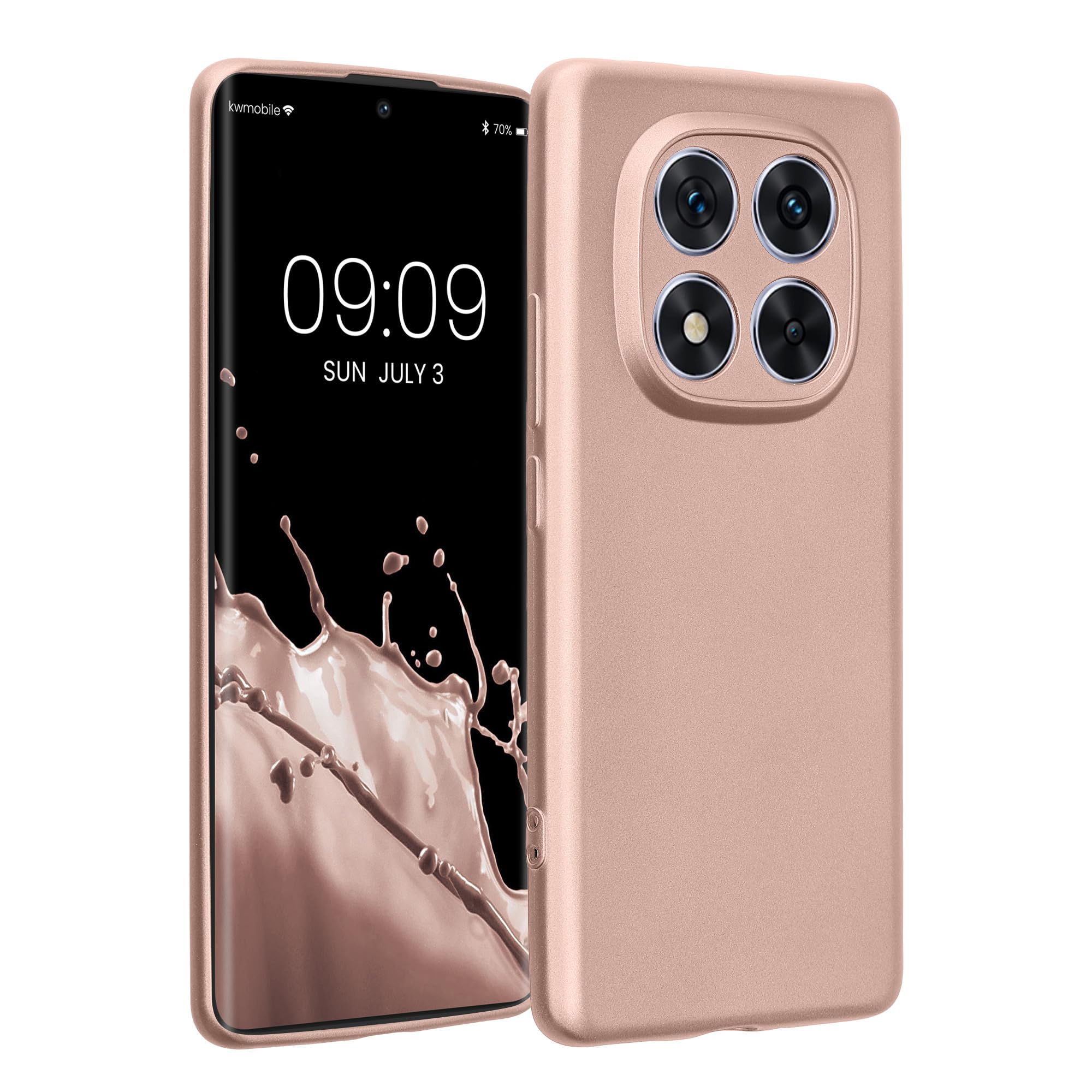 kwmobile Carcasa Compatible con Xiaomi Redmi Note 14 Pro 5G / Poco X7 Funda - Funda Ultrafina de TPU con Bordes elevados - Lavanda Metalizado — view 302