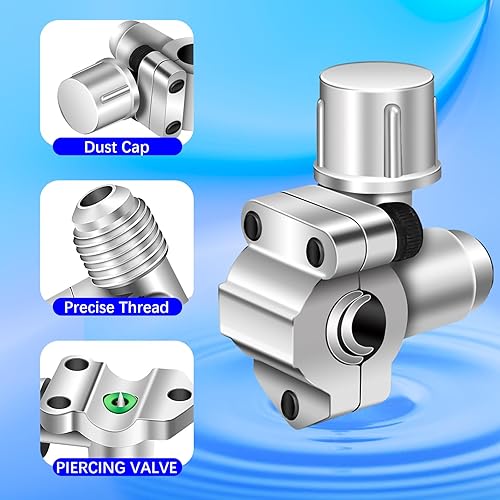 Miniatura 3 de FANOVO BPV31D Kit de válvula de perforación de bala, 4 piezas BPV-31 Kit de válvula de grifo para refrigerador, para tubo universal de refrigerador