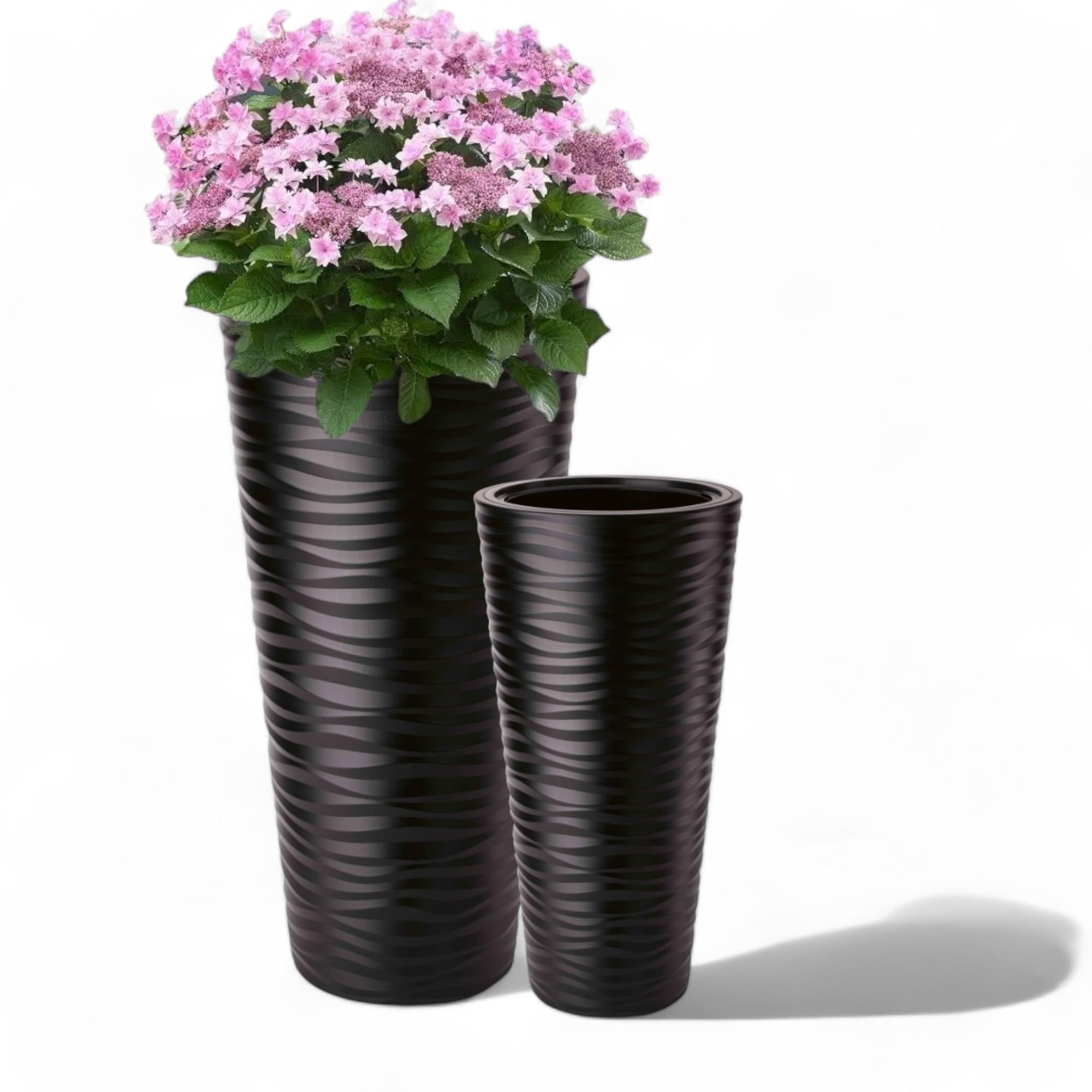MELTOM Vaso per fiori effetto 3D, sottile, rotondo, 2: XL | FindTheDeal