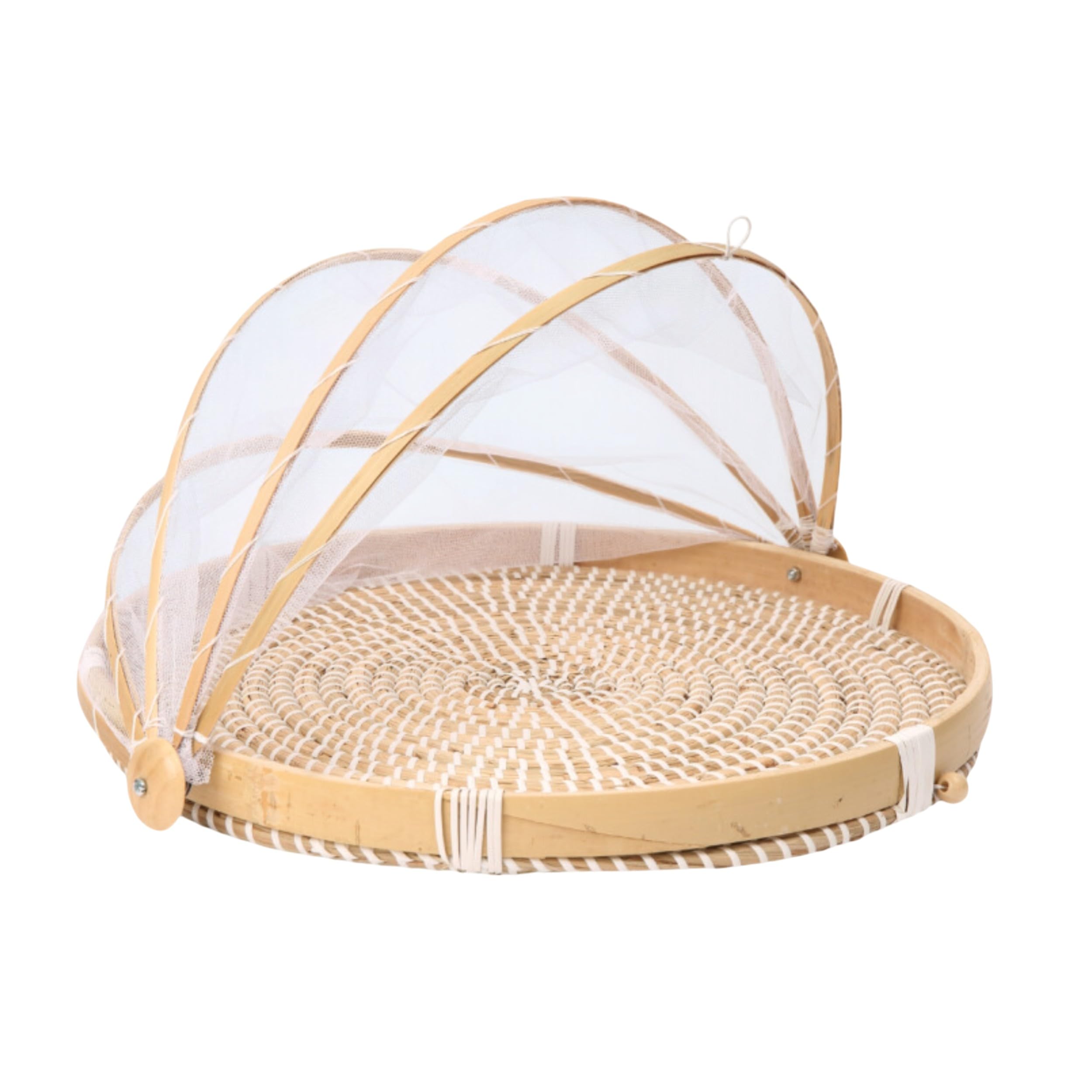 Sintra Seagrass Tray with Food Cover - Natural