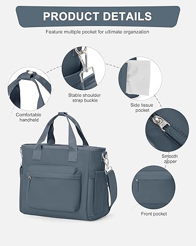 Miniatura 4 de Lonchera térmica para mujer, bolsa de almuerzo grande con correa para el hombro, lonchera para adultos, bolsas de almuerzo frescas para mujeres y