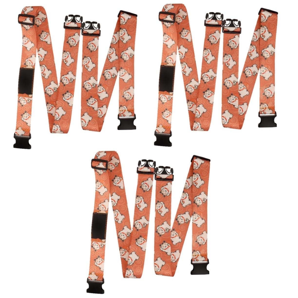 CALLARON 3pezzi Cinghia Regolabile Per Valigie Con Motivo Gatto Accessorio Sicuro e Versatile Per Luggage Adatta Diverse Tipologie Di Bagagli e Zaini Materiale Resistente e Durevole Colore