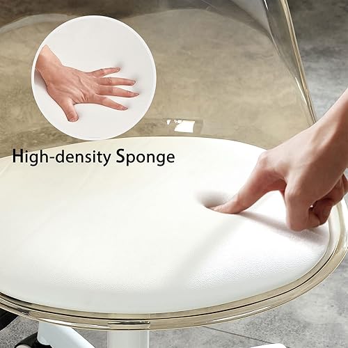 Miniatura 6 de Silla de escritorio de oficina, modernas sillas de escritorio de oficina en casa, silla de tareas con respaldo medio con altura ajustable y silla