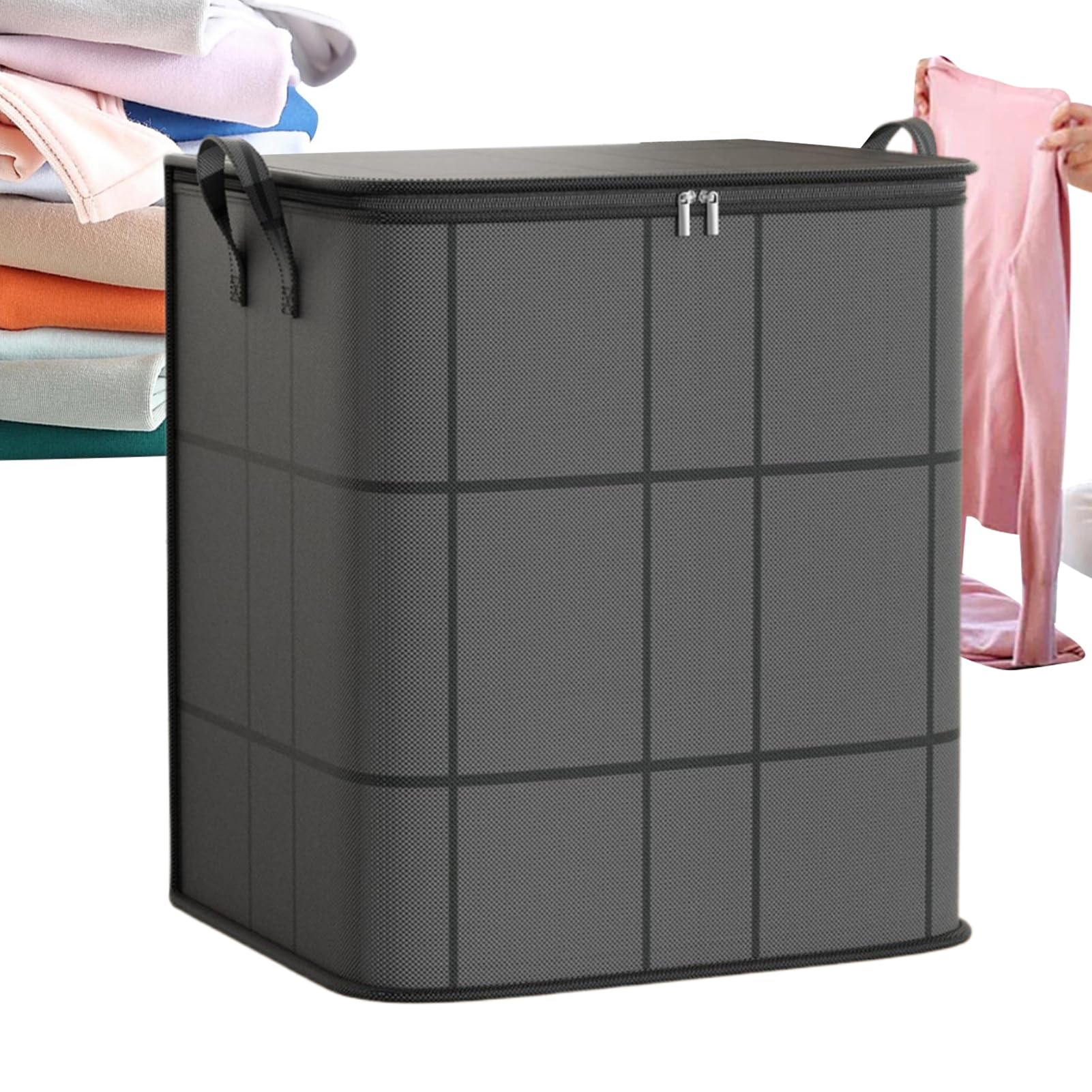 Bolsas de almacenaje de ropa grandes organizador textil transpirable para armario de casa 1