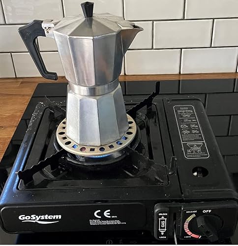 Miniatura 3 de Salvamanteles reductores de anillo de gas de 4.5 pulgadas, accesorios universales de estufa para estufa, cocina de horno, café expreso a fuego lento