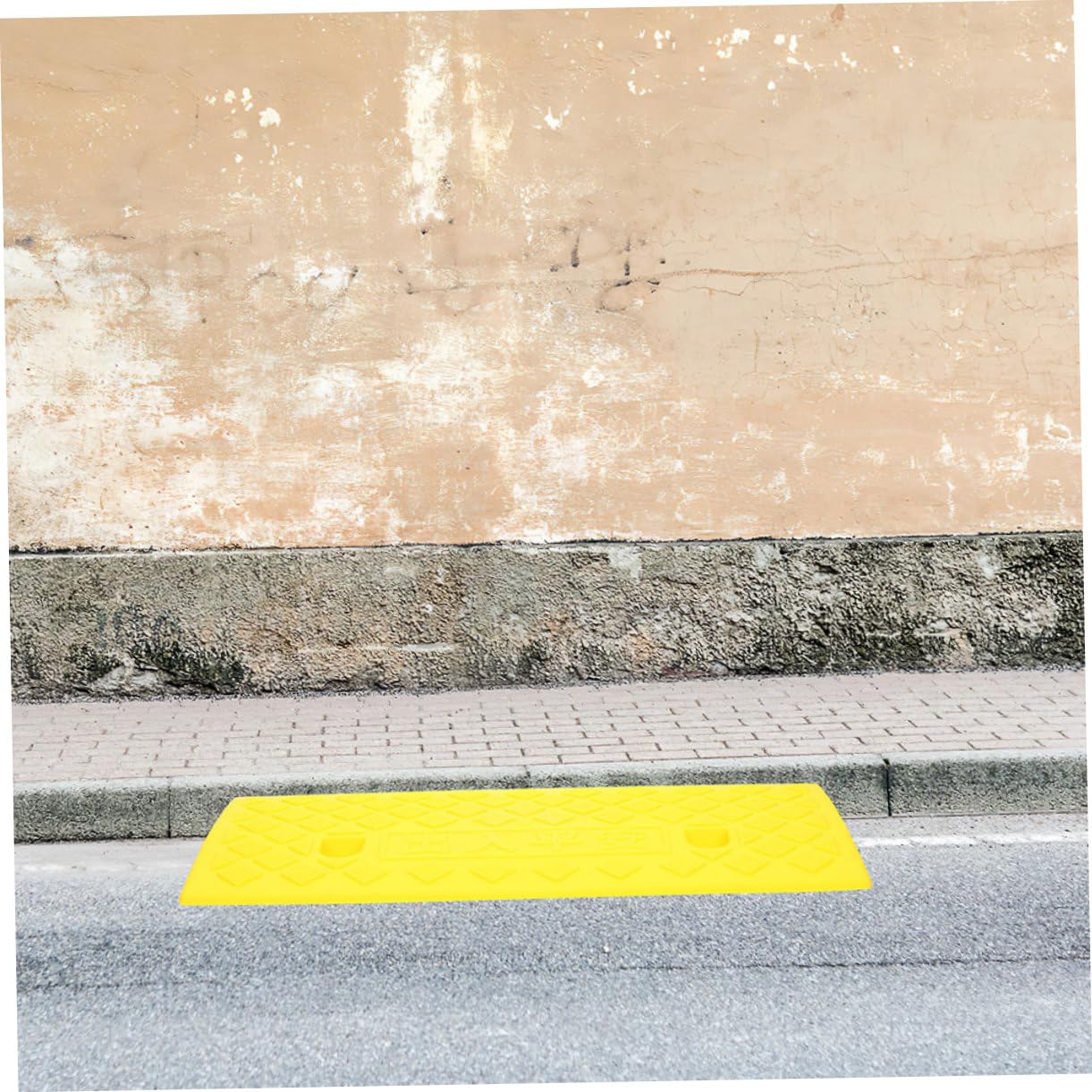 Rampa Soglia in Gomma Gialla Portatile Antiscivolo per Gradini