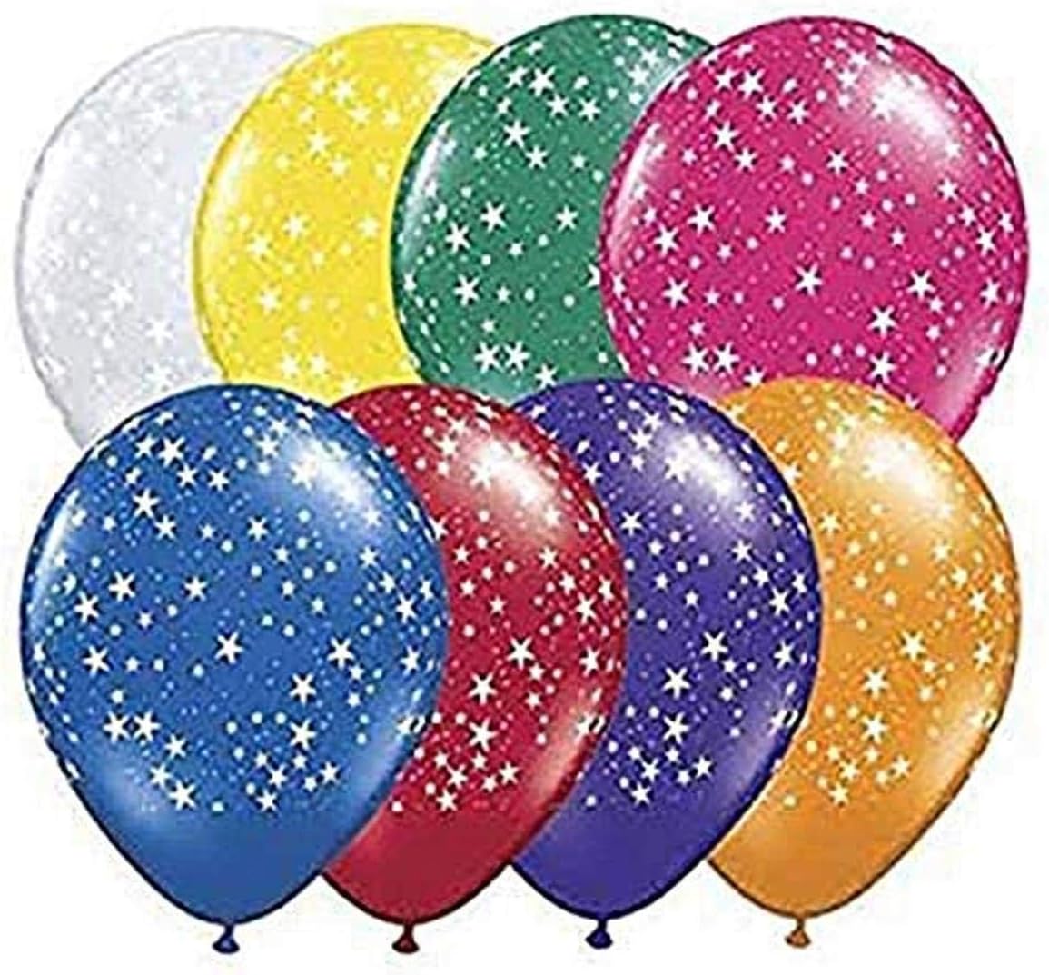 Qualatex 100-Pack Multicolor Jewel Tone Latex Balloons - 11 Inch Professional Party Balloons