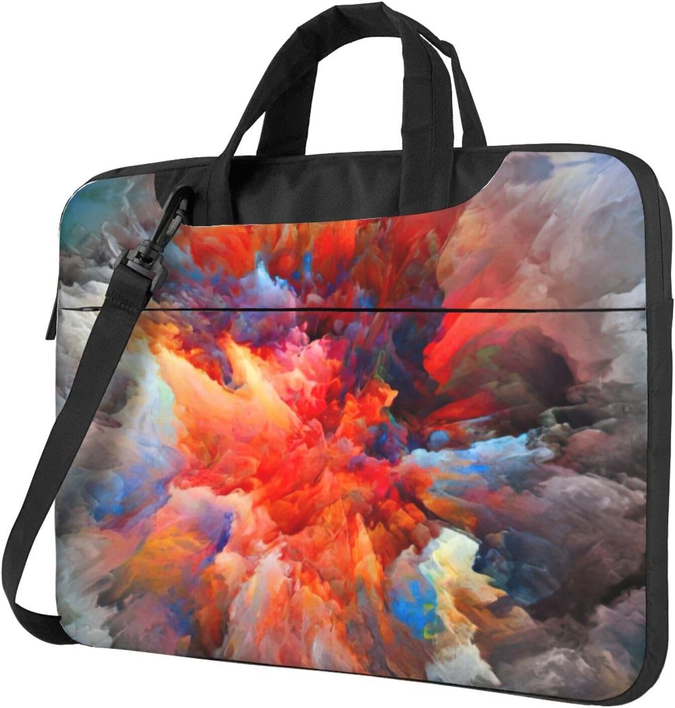 Colorful Clouds Print Laptop Shoulder Bag Messenger Bag Notebook with Accessories Pocket 13/14/15.6 inch