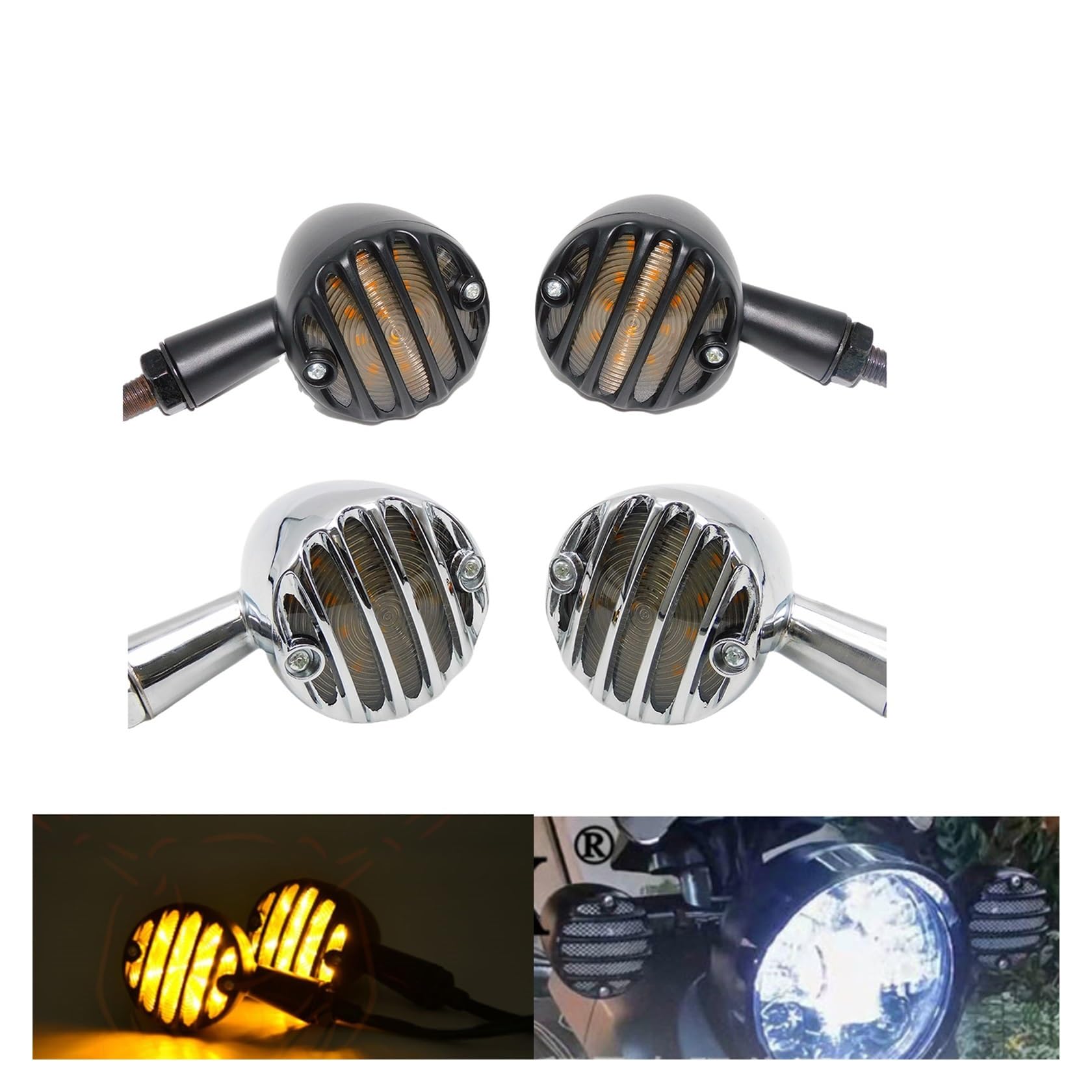 Motocletta Scooter Indicatore di Direzione Luce Indicatore luminoso proiettile indicatore di direzione universale per moto per Ha&rley Touring Dyna Chopper per