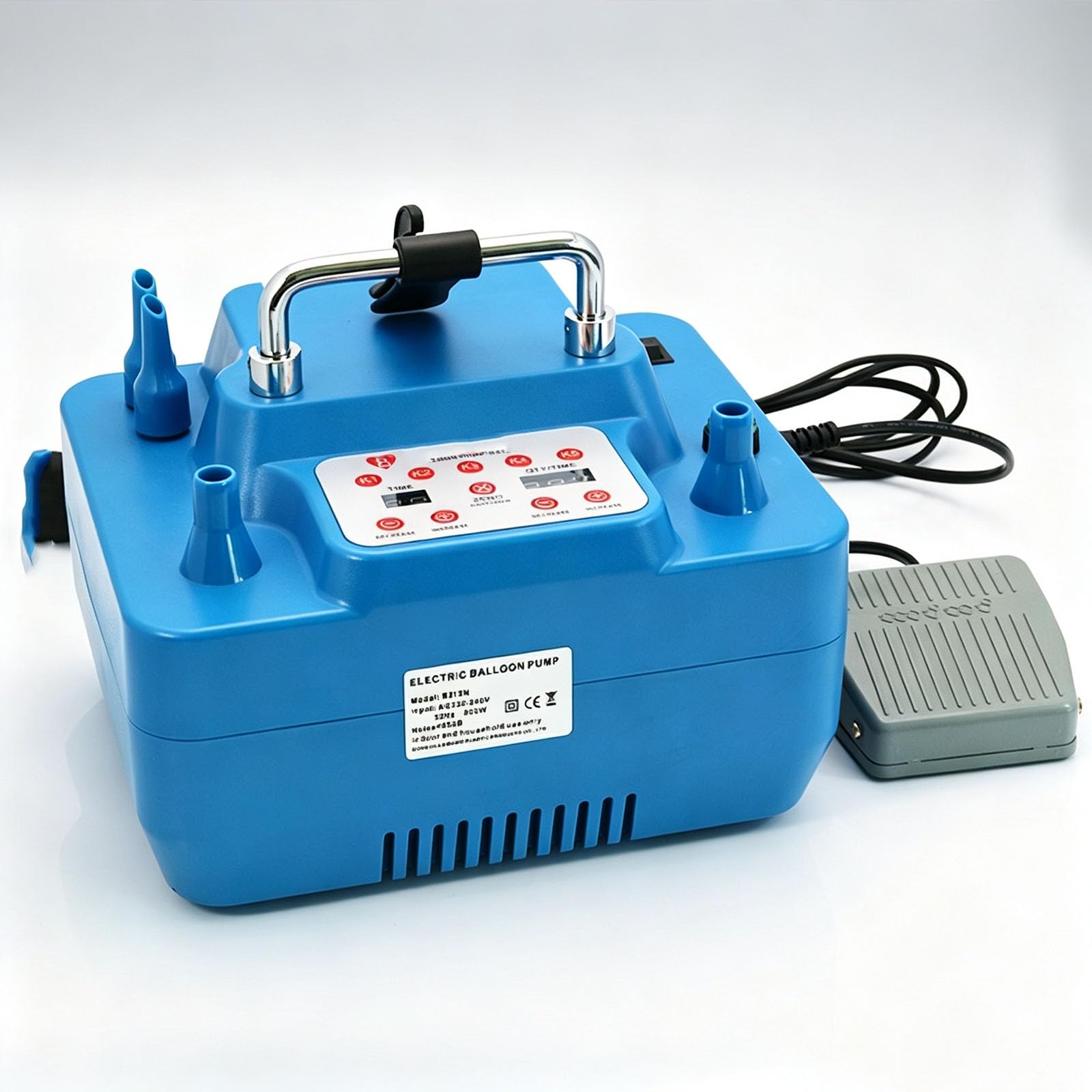 Gonfiatore Professionale A Doppio Foro Da 800 W, Gonfiatore Per Palloncini A Doppio Ugello, Pompa Ad Aria Elettrica Con Timer E Gonfiatore Quantitativo Per Palloncini Per Feste/matrimoni