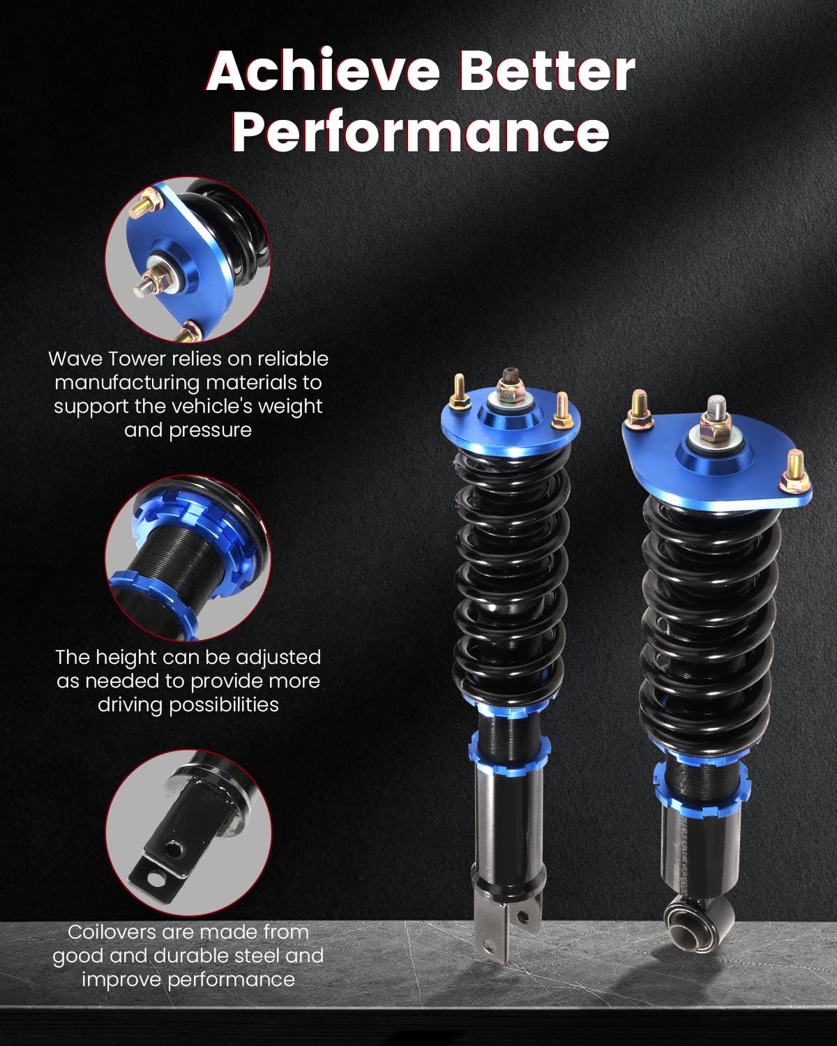 Amazon.com: cciyu Coilover Suspension Shock Absorbers Adjustable