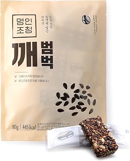 Sesame Bumbuck I Perilla Seed Snack Bar I Roasted Grains and Nuts I Bellflower&Ginger Rice Syrup I Energy Bars I Healthy Snacks I 0.35 Ounce, 8 Counts