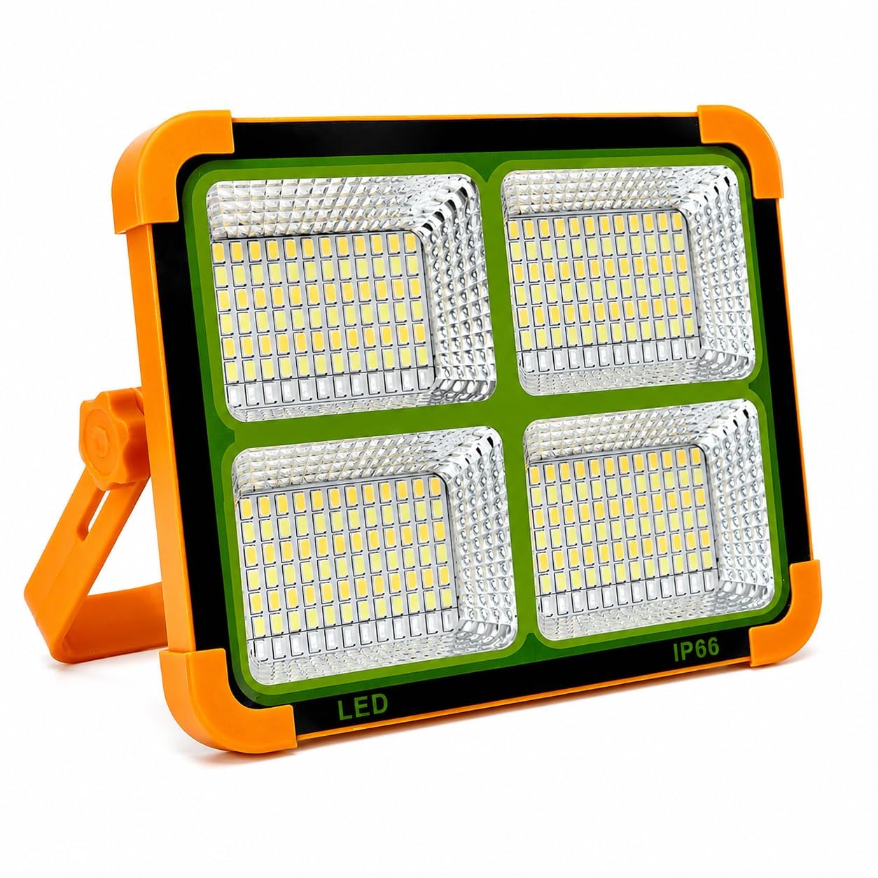 Portable Solar LED Work Light Rechargeable High Brightness Flood Light with 4 Adjustable LED Panels, USB Rechargeable, Solar Charging, Foldable Handle-image-48