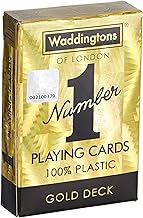 Waddingtons Number 1 Gold Playing Cards Game, Sleek Gold Foil Design Deck of Cards, Ideal for Snap, Poker and a Ideal Travel Companion, Gift and Toy for Ages 6 Plus