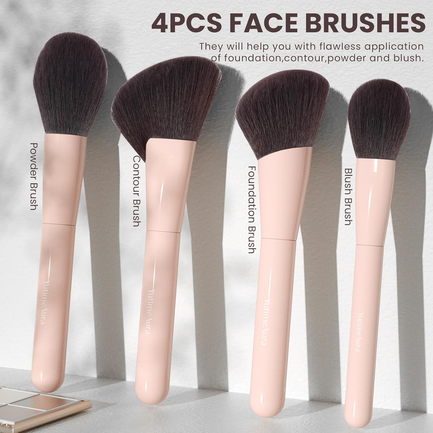 Makeup Brushes 10Pcs Professional Makeup Brush Set Foundation Contour Concealer Blush Highlight Powder Blending Eye Shadow Brush - Image 4